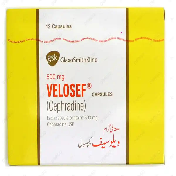 Velosef Capsules 500mg (1 Strip = 6 Capsules)