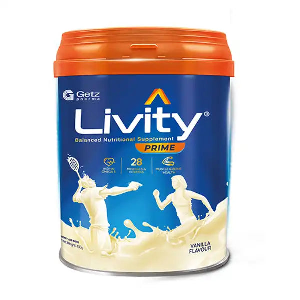 Livity Balanced Nutritional Vanilla Flavour Supplement 400G