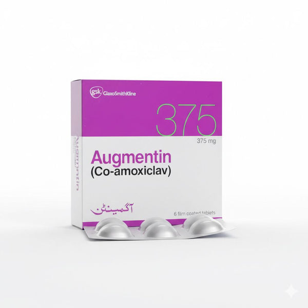 Augmentin Tablet 375mg (1 Strip = 6 Tablets)