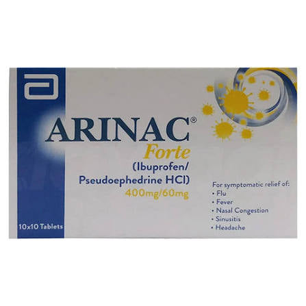 Arinac Forte Tablets 400mg/60mg (1 Strip = 10 Tablets)