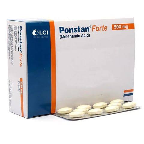 Ponstan Forte Tablets 500mg (1 Strip = 10 Tablets)