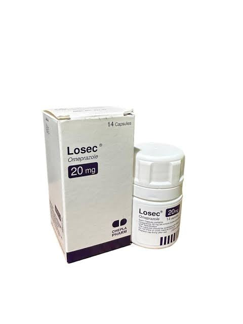 Losec Capsules 20mg (1 Bottle = 14 Capsules)