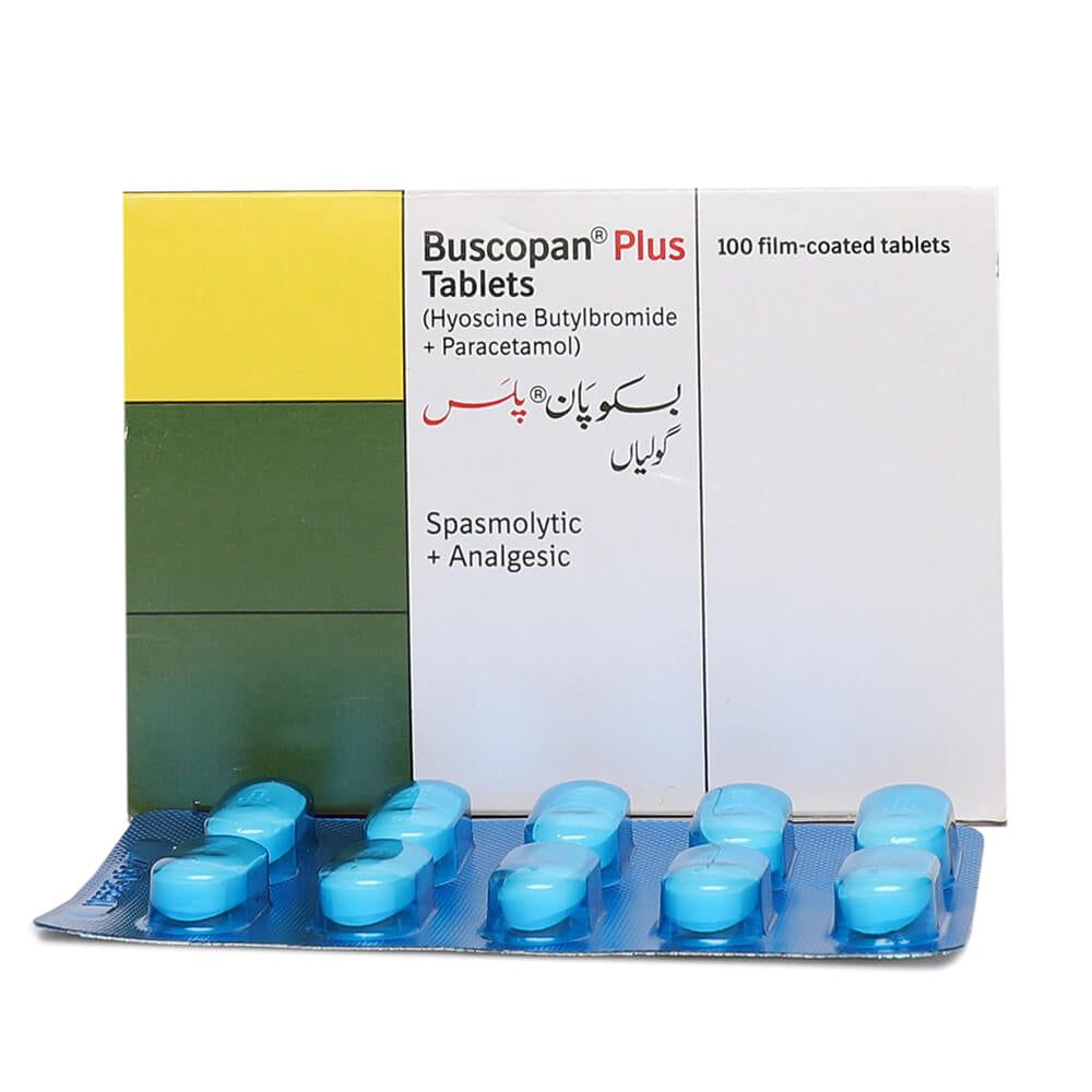 Buscopan Plus Tablets 10mg/500mg (1 Strip = 10 Tablets)