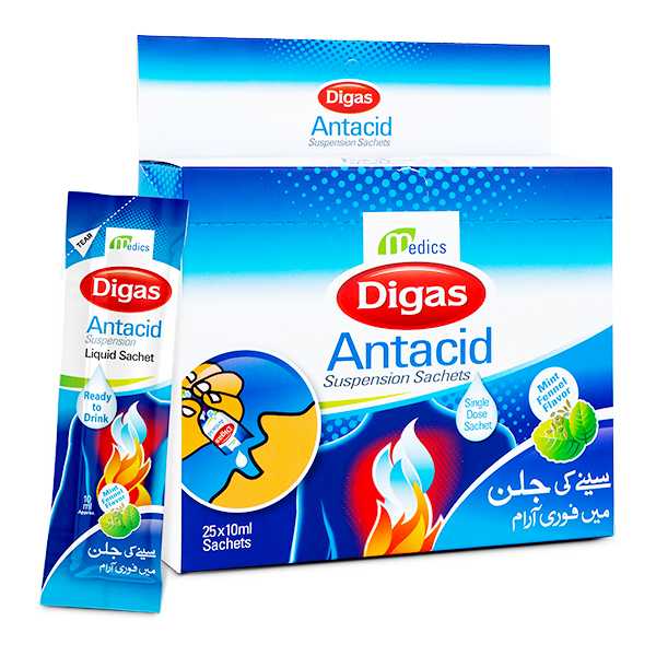 Digas Antacid Suspension Sachet 10ml
