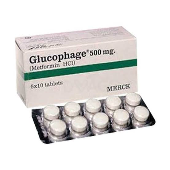 Glucophage Tablets 500mg (1 Strip = 10 Tablets)