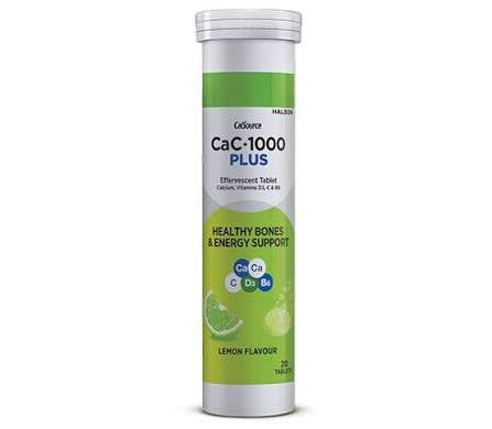 Cac 1000 Plus Effervescent Lemon Flavour Tablets (1 Bottle = 20 Tablets)