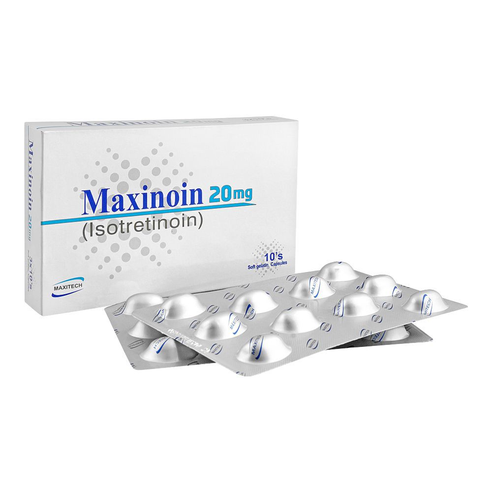 Maxinoin Capsules 20mg (1 Strip = 10 Capsules)