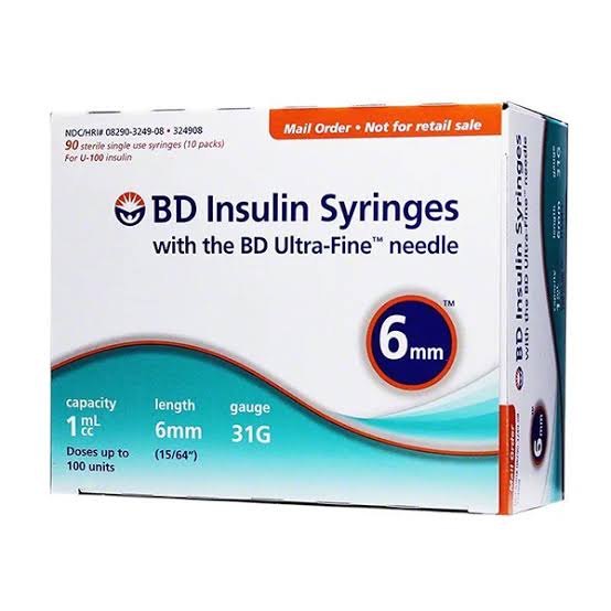Syringe Bd 1Cc Insulin 6mm (Pack of 100)