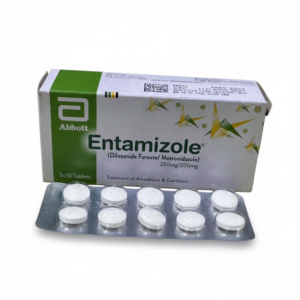 Entamizole Tablets 250mg/200mg (1 Box = 3 Strips) (1 Strip = 10 Tablets)