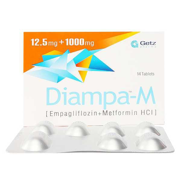 Diampa-M XR Tablets 12.5+1000mg (1 Strip = 7 Tablets)