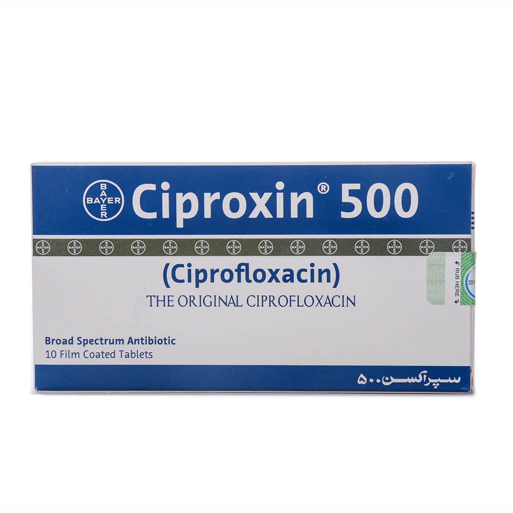 Ciproxin Tablets 500mg (1 Box = 1 Strip)